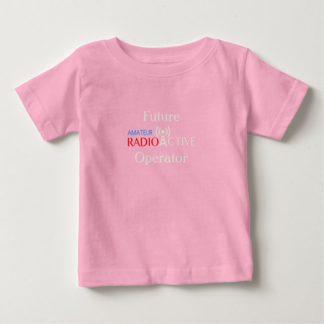 Camiseta Para Bebê Meninas Operadoras de Rádio Amador Bebê Babador (Frente)