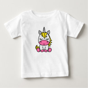 Camiseta Para Bebê Meninas Unicórnio Pônei