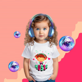 Camiseta Para Bebê Menininha com música