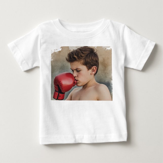 Camiseta Para Bebê menino boxer (Frente)
