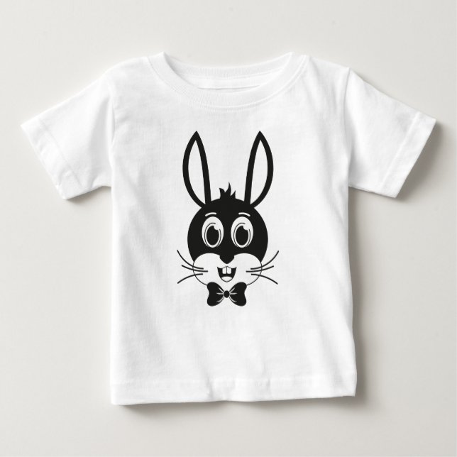 Camiseta Para Bebê Menino Cara de Coelho-32886 (Frente)