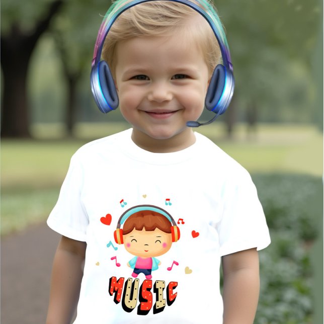 Camiseta Para Bebê Menino com música (Criador carregado)