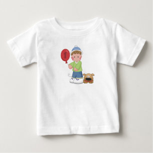 Camiseta Para Bebê Menino de 1 ano e seu cão