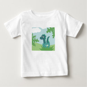 Camiseta Para Bebê Menino de dinossauro recém-nascido em desenho anim