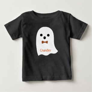 Camiseta Para Bebê Menino do Dia das Bruxas Ghost Xadrez Arco Kids