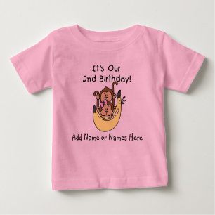 Camiseta Para Bebê Menino do gêmeo do macaco e Tshirt personalizados