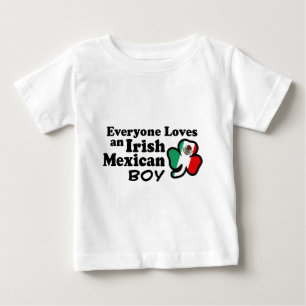 Camiseta Para Bebê Menino mexicano irlandês