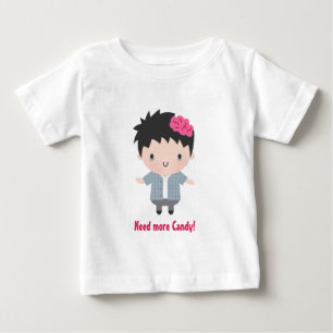 Camiseta Para Bebê Menino Zumbi Fofo, Doce, Bebê Halloween