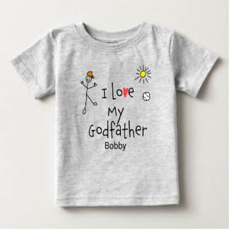 Camiseta Para Bebê Meninos bonitos Eu adoro O Meu Padrinho Tee