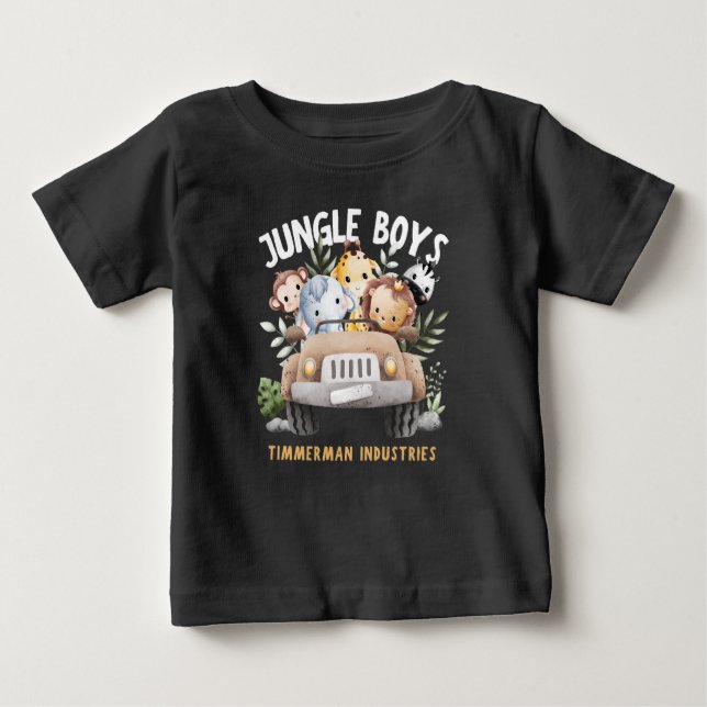 Camiseta Para Bebê Meninos da selva (Frente)