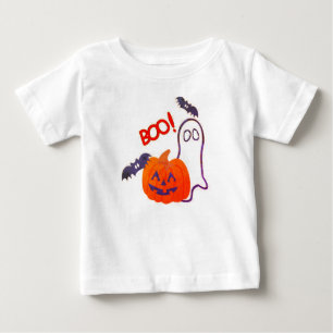 Camiseta Para Bebê Meninos Halloween Boo Baby Shirt - Fumaça Tee!