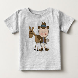 Camiseta Para Bebê Meninos infantis da criança do pônei do vaqueiro