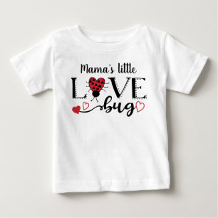 Camiseta Para Bebê Meninos Namorados do Coração Vermelho Ladybug Pe