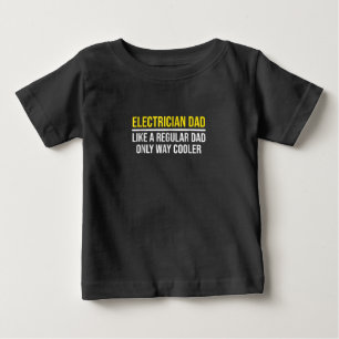 Camiseta Para Bebê Mens Elétrico Pai Way Mais Fresco Pai.