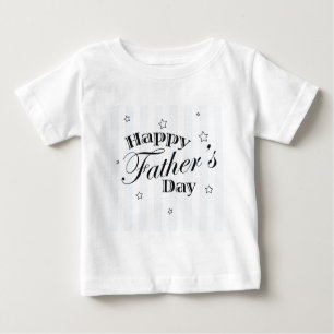 Camiseta Para Bebê Mensagem de Dia de os pais Feliz