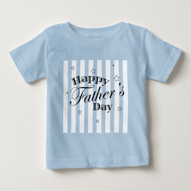 Camiseta Para Bebê Mensagem de Dia de os pais Feliz (Frente)