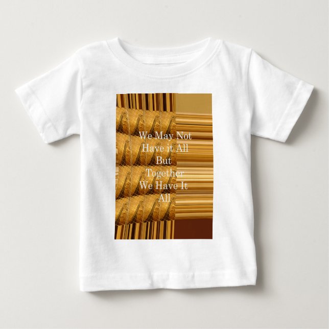 Camiseta Para Bebê Mensagem inspiradora com Design de vida selvagem a (Frente)