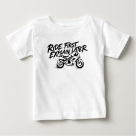 Camiseta Para Bebê Mentalidade de Ação do Piloto de Sportbike