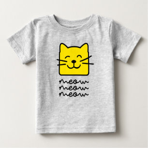 Camiseta Para Bebê Meow Meow