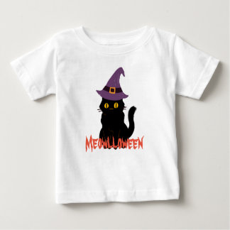 Camiseta Para Bebê Meowlloween