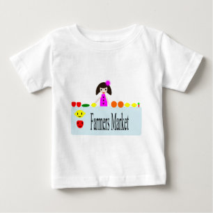Camiseta Para Bebê Mercado dos agricultores