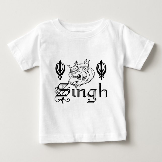 Camiseta Para Bebê Mercadoria de Khalsa do sikh de Khanda do Punjabi (Frente)