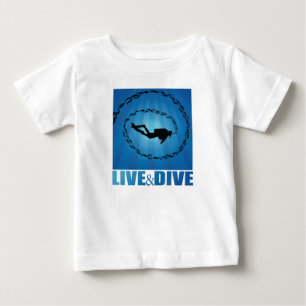 Camiseta Para Bebê Merge ao vivo no mergulhador