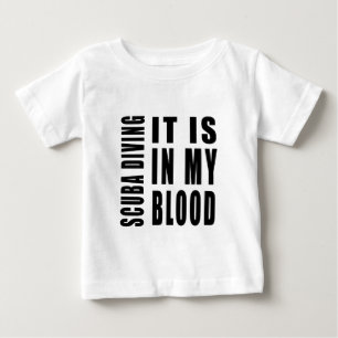 Camiseta Para Bebê Mergulho autónomo está em meu sangue
