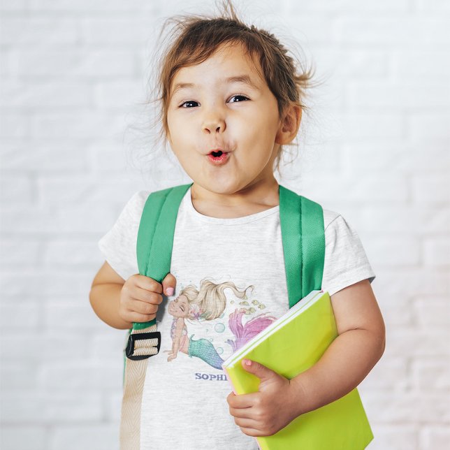 Camiseta Para Bebê Mermaid Cuja Estrela Rosa Rosa É Rosa (Criador carregado)