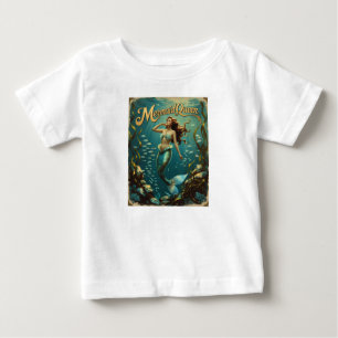 Camiseta Para Bebê Mermaid Queen Underwater Todler Girl Ocean