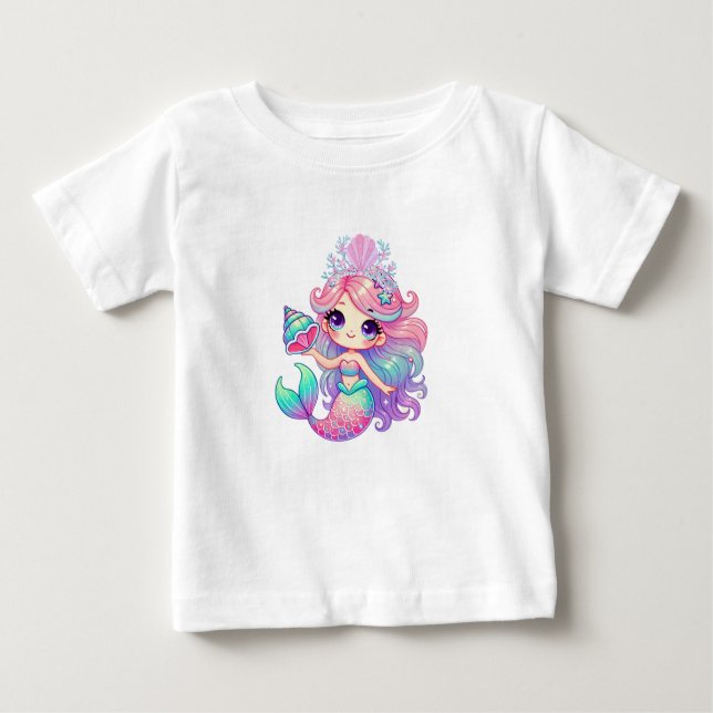 Camiseta Para Bebê Mermaidvibes (Frente)