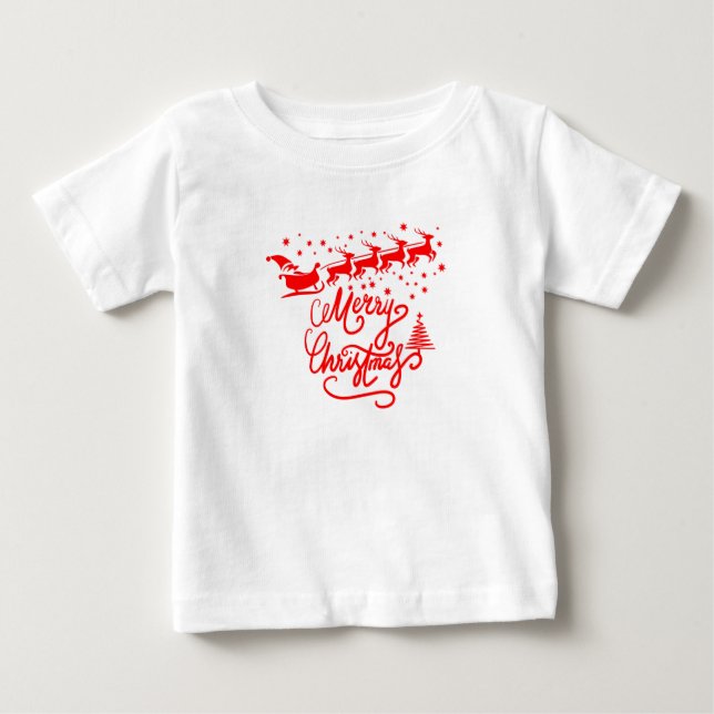 CAMISETA PARA BEBÊ MERRY CHRISTMAS (Frente)