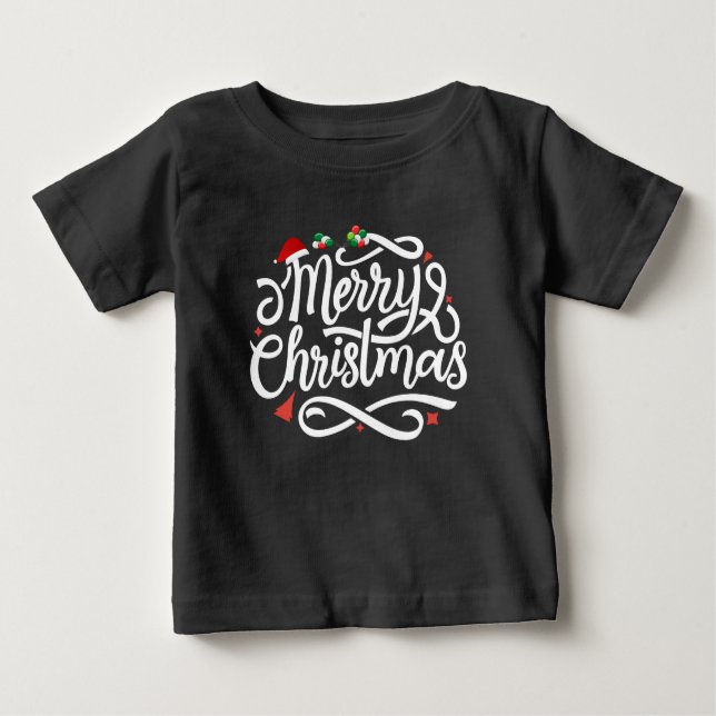 Camiseta Para Bebê Merry Christmas-61039 (Frente)