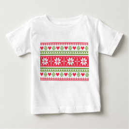 Camiseta Para Bebê Merry Christmas pattern 3