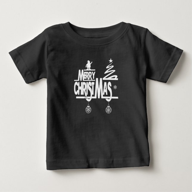 Camiseta Para Bebê MERRY CHRISTMAS T-Shirt (Frente)