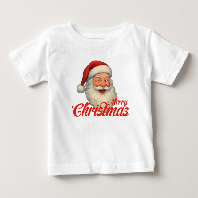 Camiseta Para Bebê Merry Christmas T-shirt (Frente)