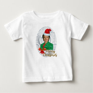 Camiseta Para Bebê merry xmas Hillary clinton