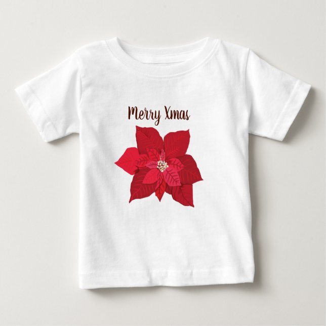Camiseta Para Bebê Merry Xmas Shirt (Frente)