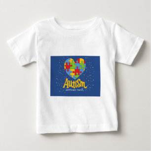 Camiseta Para Bebê mês de conscientização sobre autismo