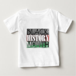 Camiseta Para Bebê Mês preto da história (bandeira africana)