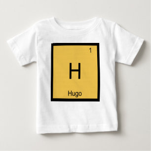 Camiseta Para Bebê Mesa Periódica do Elemento de Química do Nome do H