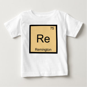 Camiseta Para Bebê Mesa Periódica do Elemento de Química do Nome Re