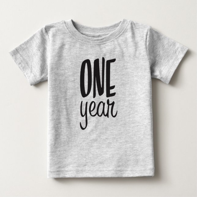 CAMISETA PARA BEBÊ MESES DE IDADE UM ANO (Frente)