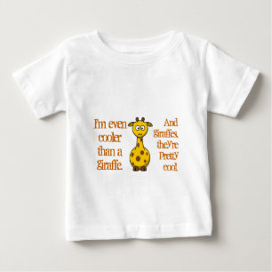 Camiseta Para Bebê Mesmo os bebês são legal; Esfrie como giraffes.