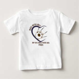 Camiseta Para Bebê Mess Comigo? Meu Grande Irmão Tem Patas4
