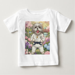 Camiseta Para Bebê Mestre de Judô Shih Tzu