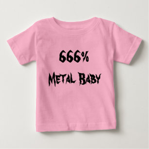 Camiseta Para Bebê Metal Baby