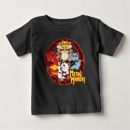 Camiseta Para Bebê Metal Maneki