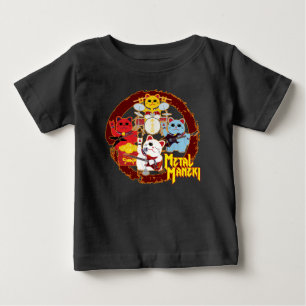Camiseta Para Bebê Metal Maneki