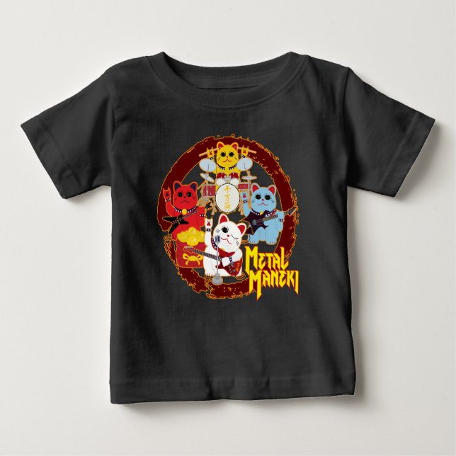 Camiseta Para Bebê Metal Maneki (Frente)
